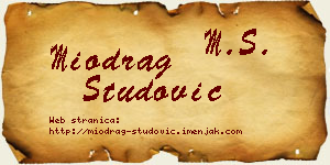 Miodrag Studović vizit kartica